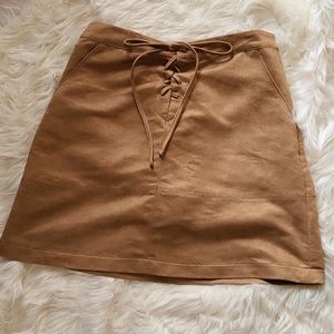 Suede Mini Skirt